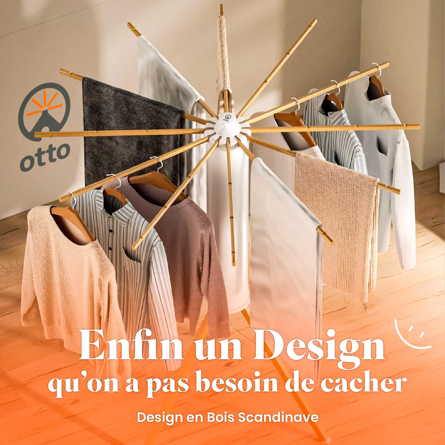 Étendoir OTTO - Édition Hêtre